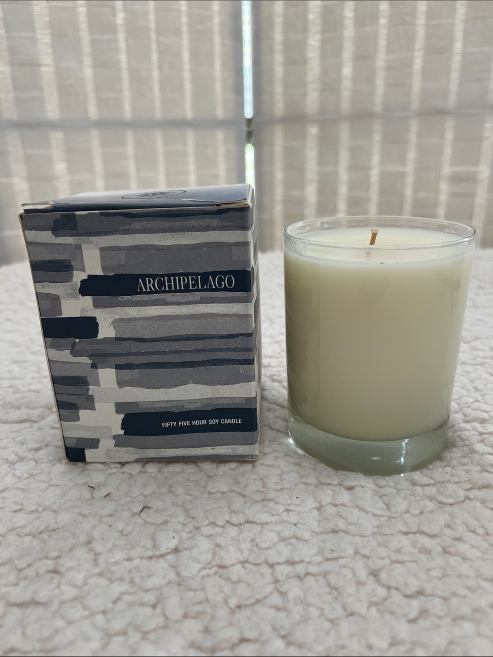 Archipelago Cream Soy Candle - 55 hr, single wick.   9 oz